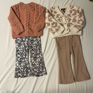 Baby Girl Sweater and Bell Bottom Sets